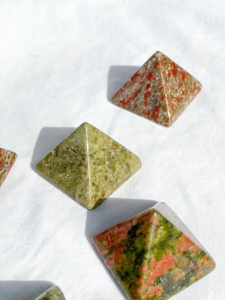 Unakite Pyramid | Extra Small - Unearthed Crystals