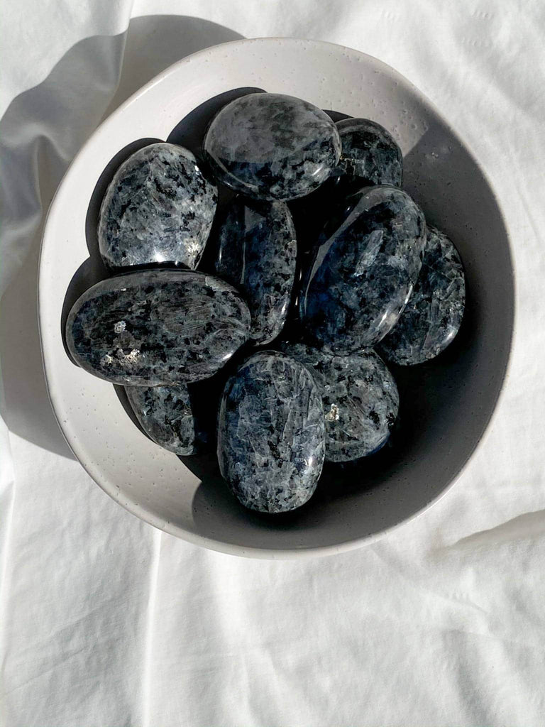 Larvikite Palm Stone | Large - Unearthed Crystals