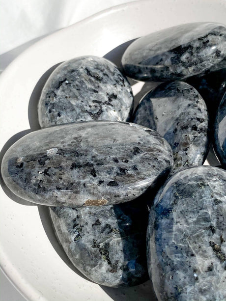 Larvikite Palm Stone | Large - Unearthed Crystals