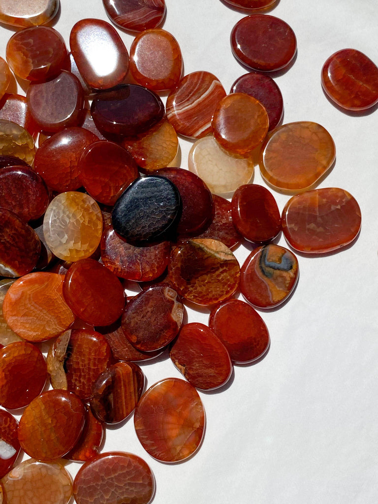 Carnelian (snakeskin) Coin | Large - Unearthed Crystals