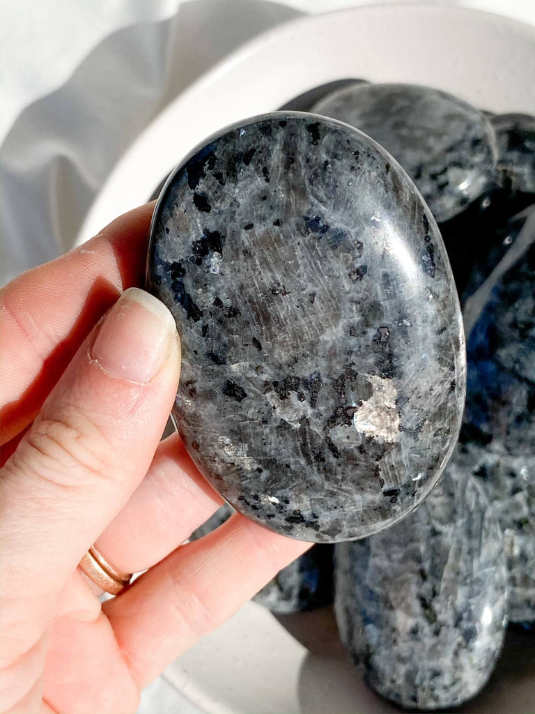 Larvikite Palm Stone | Large - Unearthed Crystals