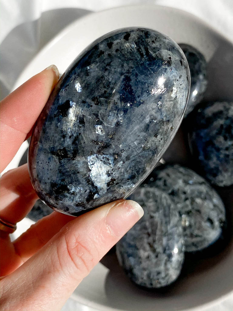 Larvikite Palm Stone | Large - Unearthed Crystals