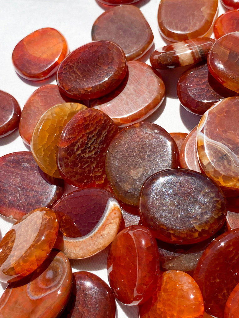Carnelian (snakeskin) Coin | Large - Unearthed Crystals