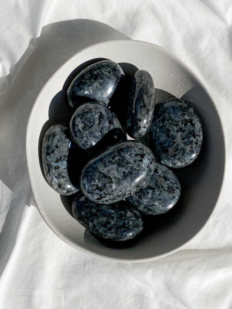 Larvikite Palm Stone | Extra Large - Unearthed Crystals
