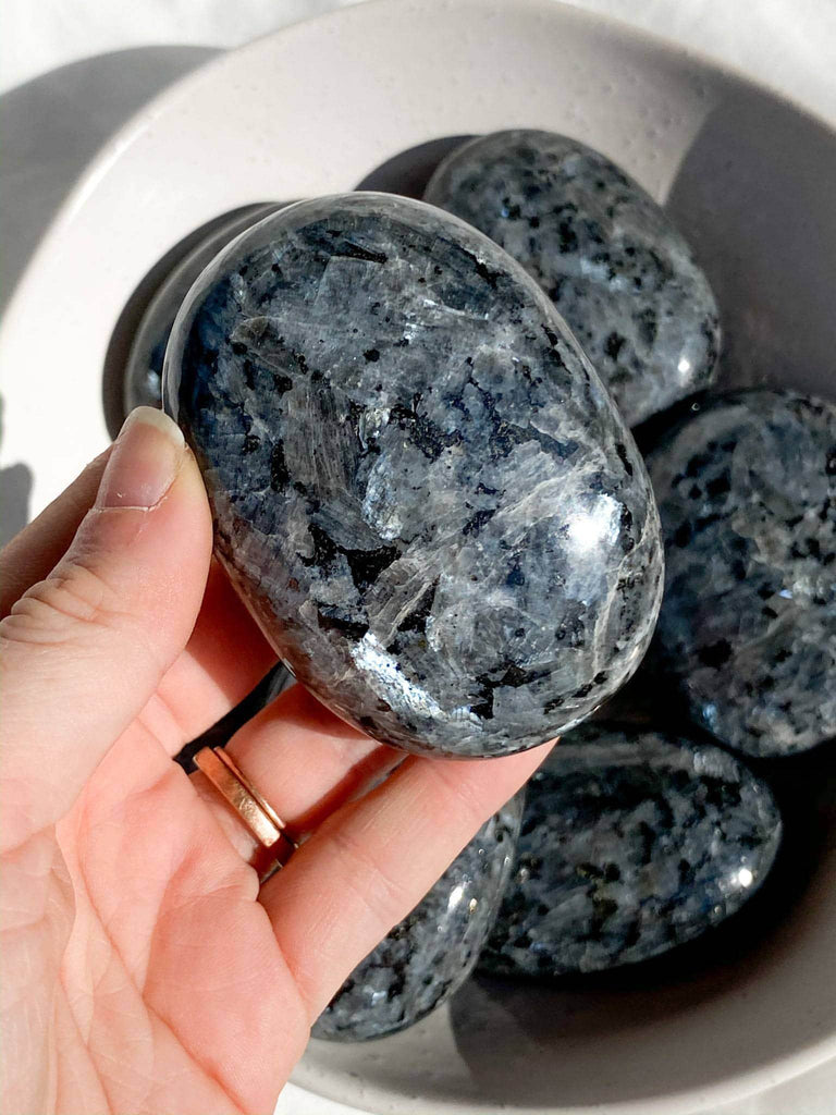 Larvikite Palm Stone | Extra Large - Unearthed Crystals
