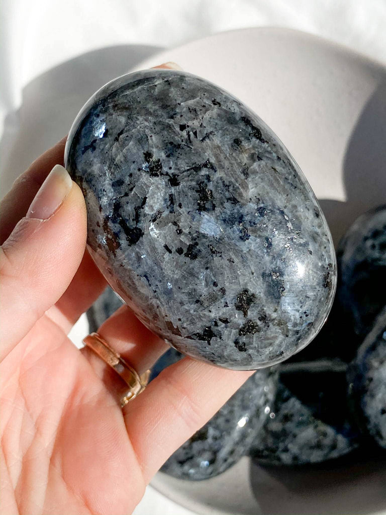 Larvikite Palm Stone | Extra Large - Unearthed Crystals