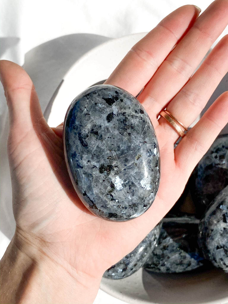 Larvikite Palm Stone | Extra Large - Unearthed Crystals