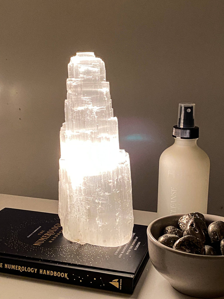 Selenite Lamp | Small - Unearthed Crystals