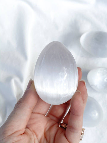 Selenite Egg | Medium - Unearthed Crystals