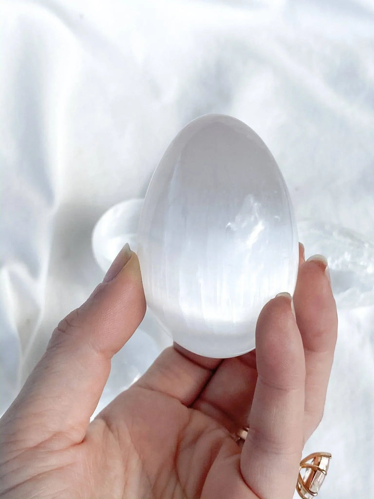 Selenite Egg | Medium - Unearthed Crystals