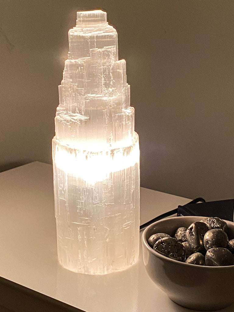 Selenite Lamp | Medium - Unearthed Crystals