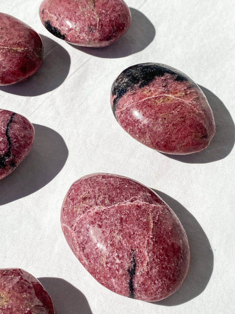 Rhodonite Palm Stone | Extra Large - Unearthed Crystals