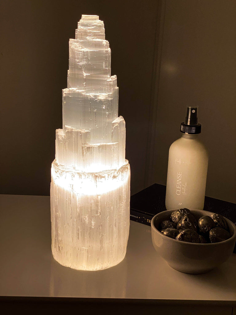 Selenite Lamp | Large - Unearthed Crystals
