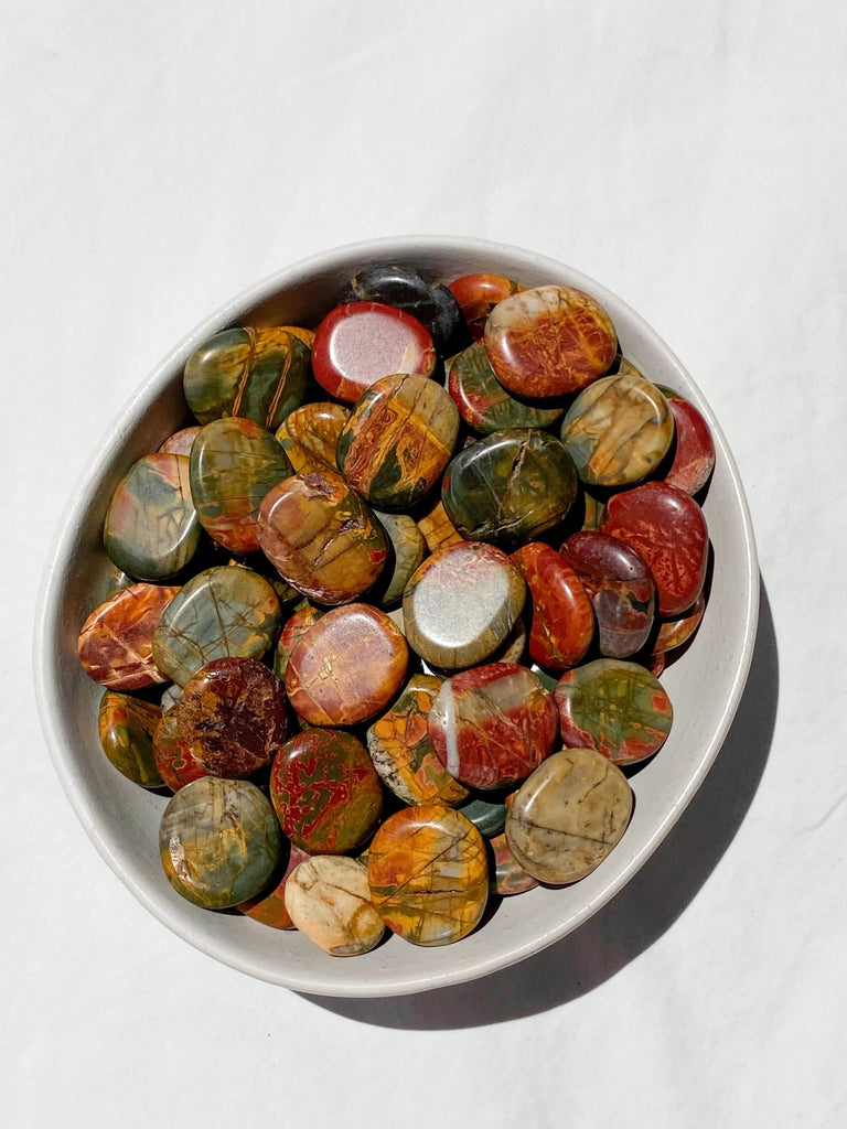 Cherry Creek Jasper Coin - Unearthed Crystals