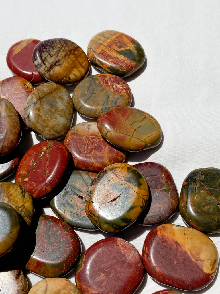 Cherry Creek Jasper Coin - Unearthed Crystals