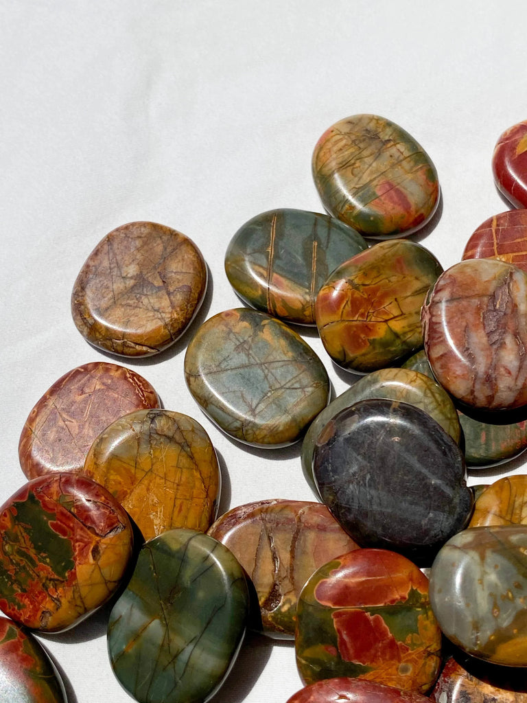 Cherry Creek Jasper Coin - Unearthed Crystals