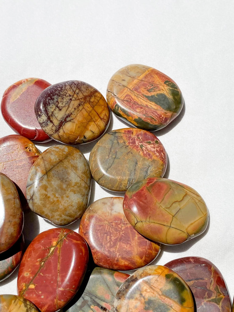 Cherry Creek Jasper Coin - Unearthed Crystals