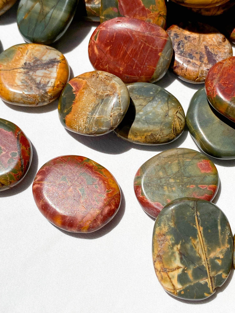 Cherry Creek Jasper Coin - Unearthed Crystals