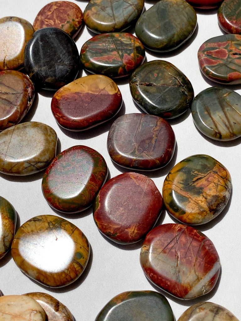 Cherry Creek Jasper Coin - Unearthed Crystals
