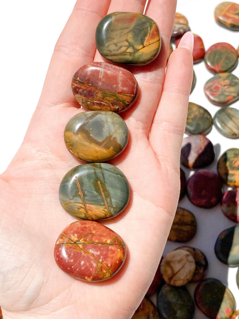 Cherry Creek Jasper Coin - Unearthed Crystals