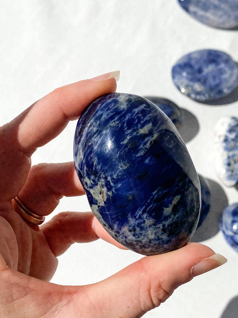 Sodalite Palm Stone | Medium - Unearthed Crystals