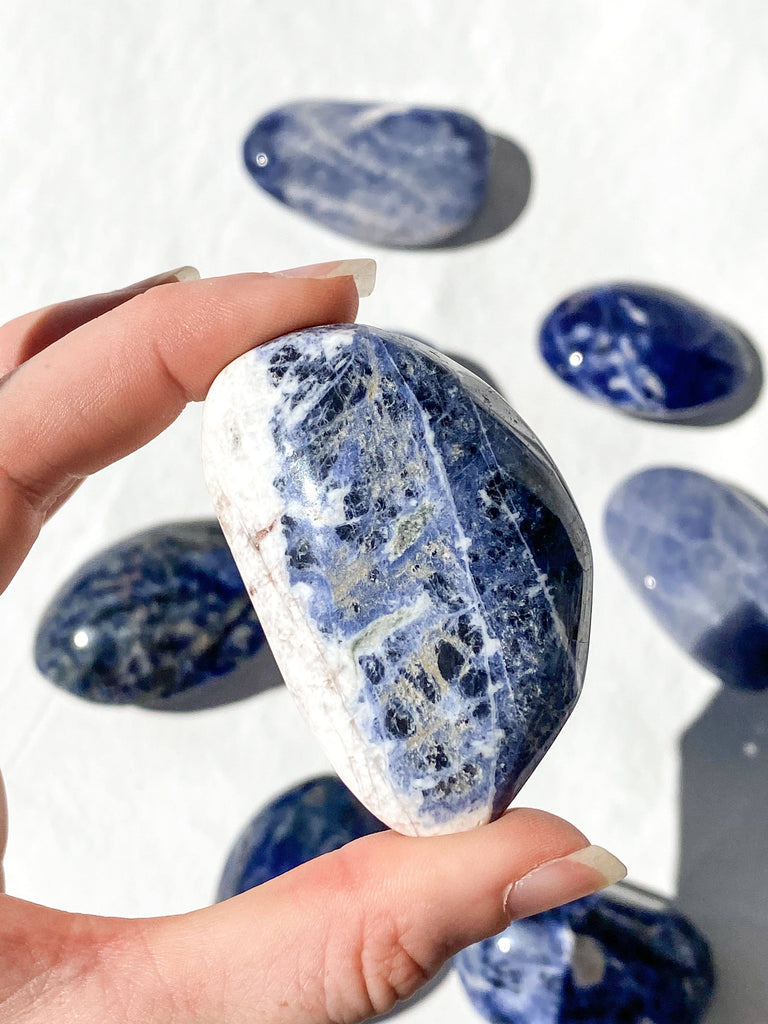Sodalite Palm Stone | Medium - Unearthed Crystals