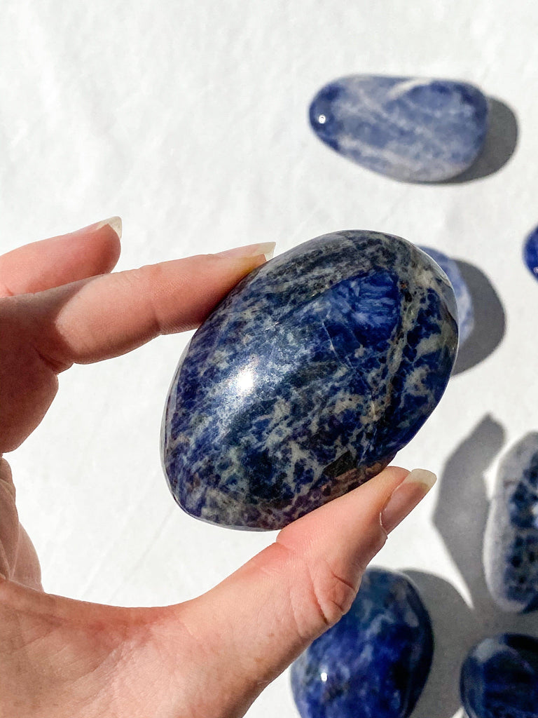 Sodalite Palm Stone | Medium - Unearthed Crystals