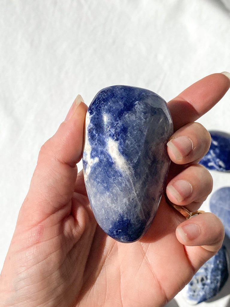 Sodalite Palm Stone | Medium - Unearthed Crystals