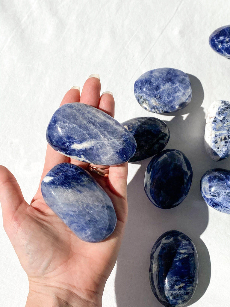 Sodalite Palm Stone | Medium - Unearthed Crystals