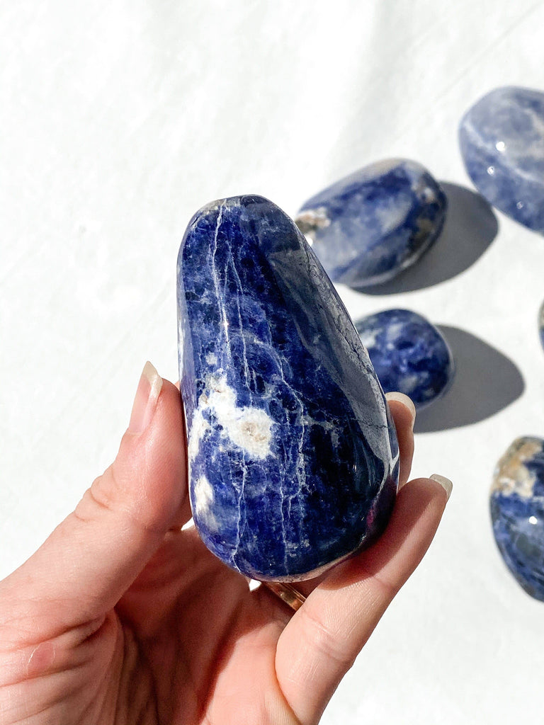 Sodalite Palm Stone | Large - Unearthed Crystals