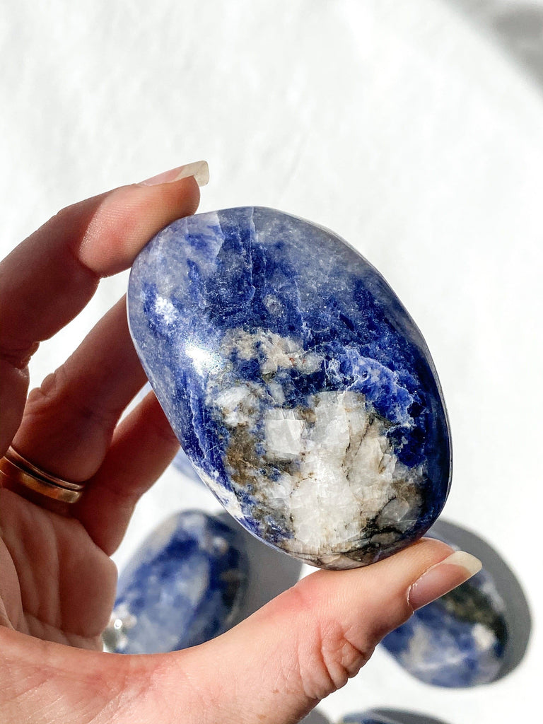 Sodalite Palm Stone | Large - Unearthed Crystals