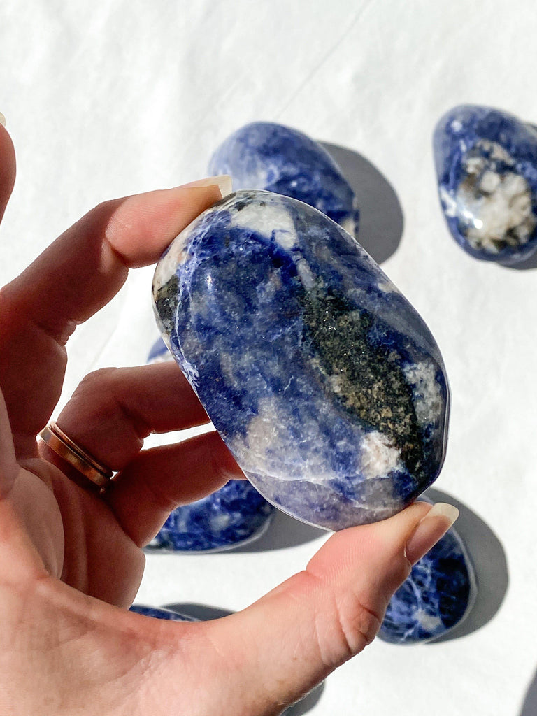 Sodalite Palm Stone | Large - Unearthed Crystals