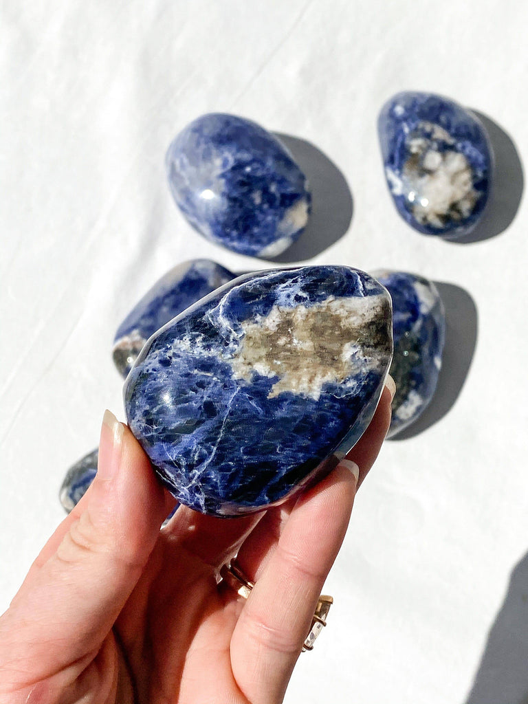Sodalite Palm Stone | Large - Unearthed Crystals
