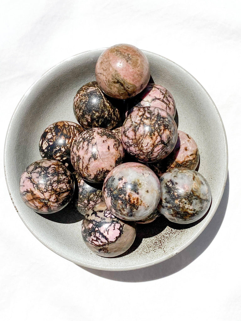 Rhodonite Sphere | Medium - Unearthed Crystals