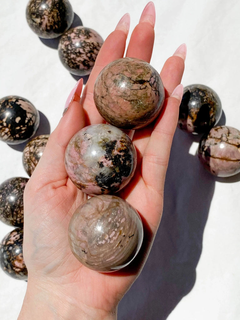 Rhodonite Sphere | Medium - Unearthed Crystals