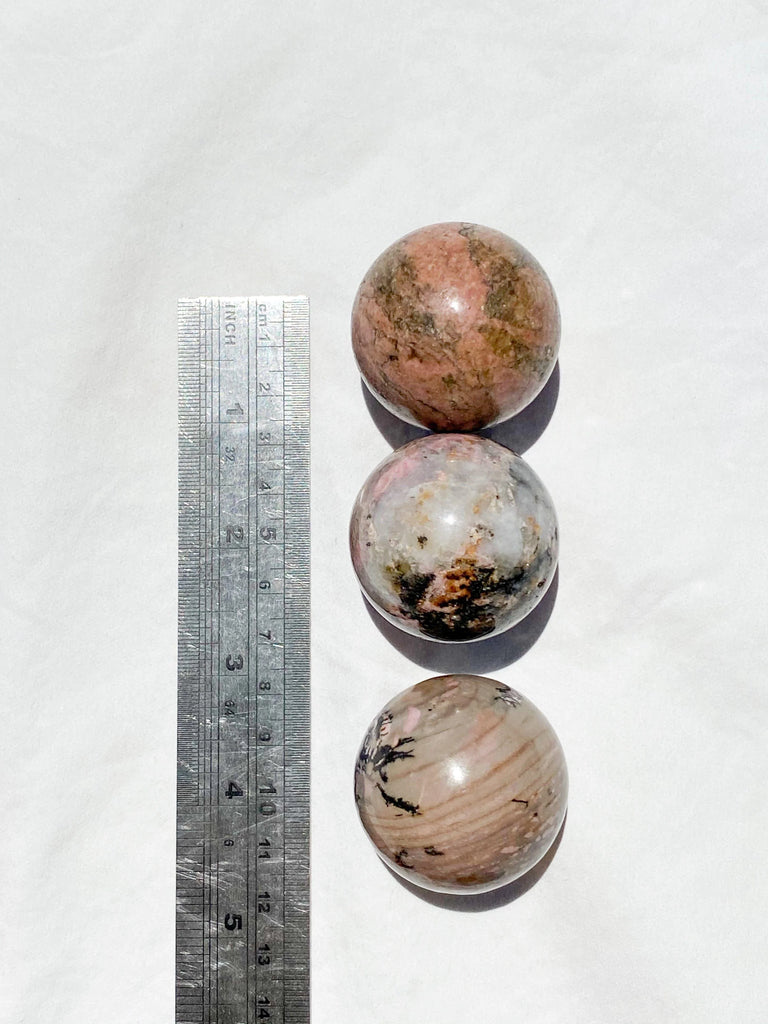 Rhodonite Sphere | Medium - Unearthed Crystals