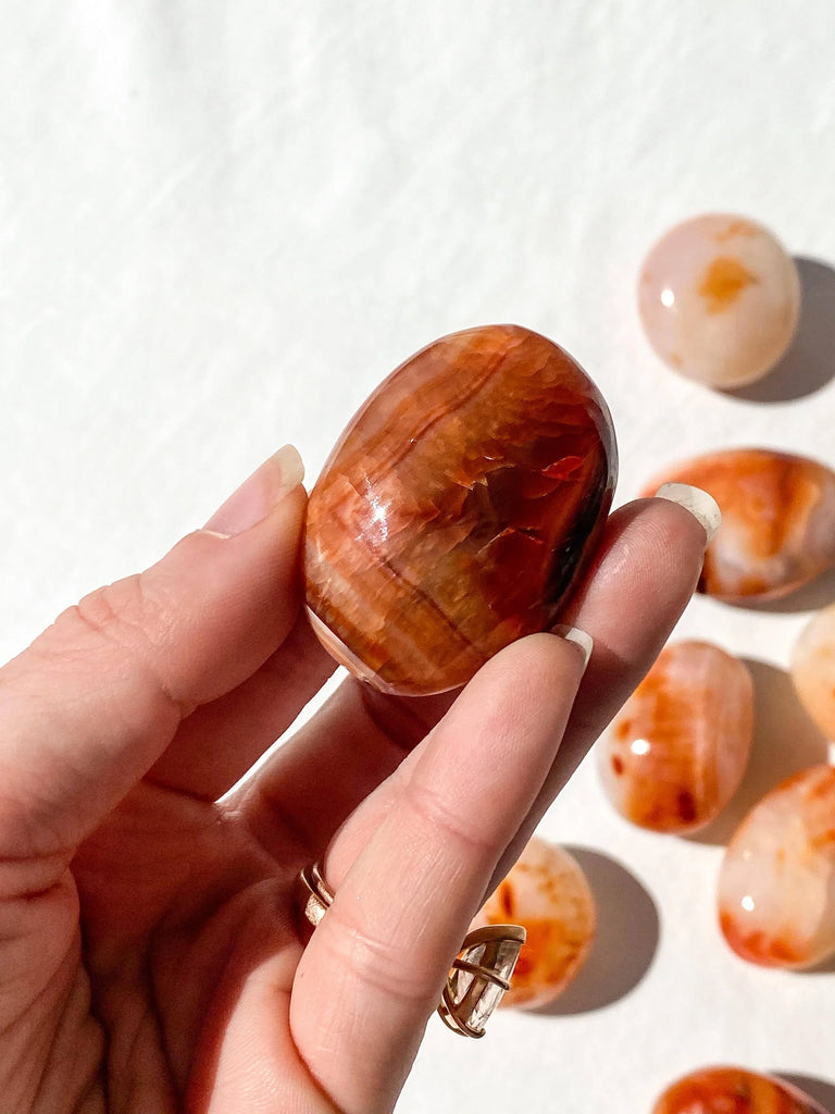 Carnelian Palm Stone | Small - Unearthed Crystals