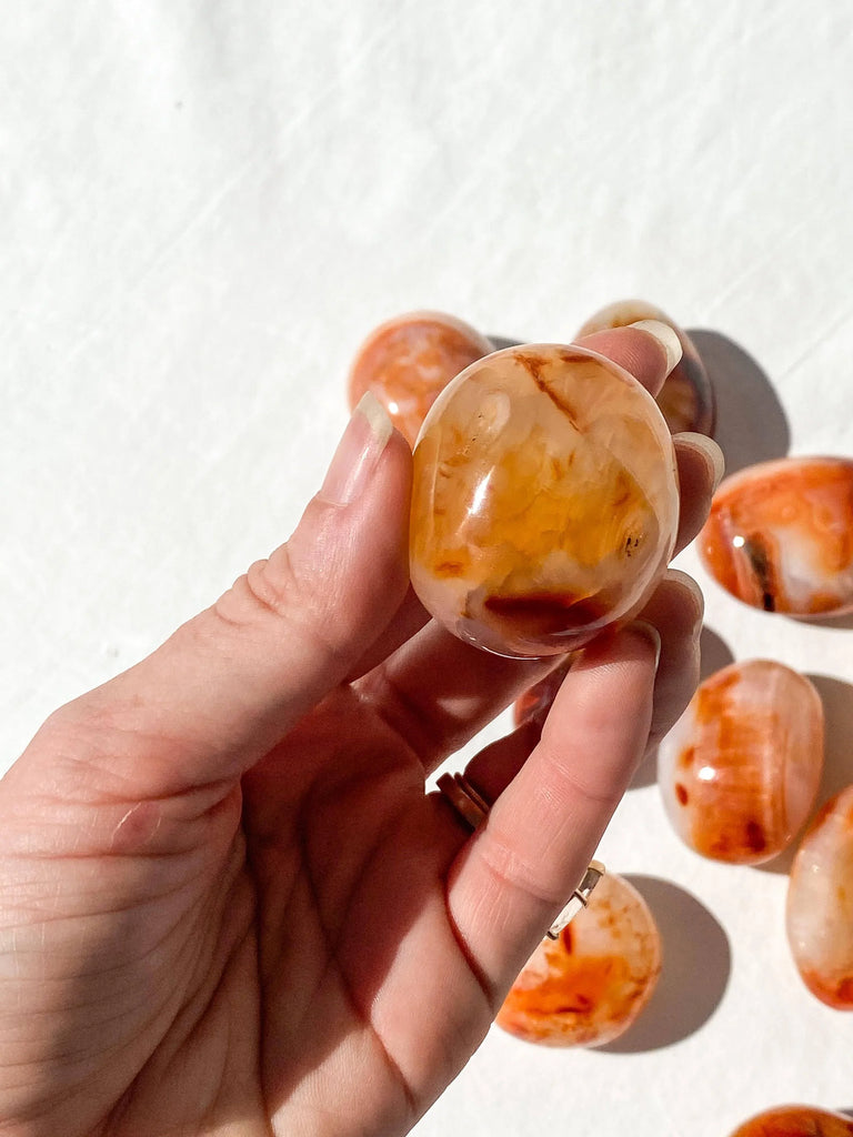 Carnelian Palm Stone | Small - Unearthed Crystals