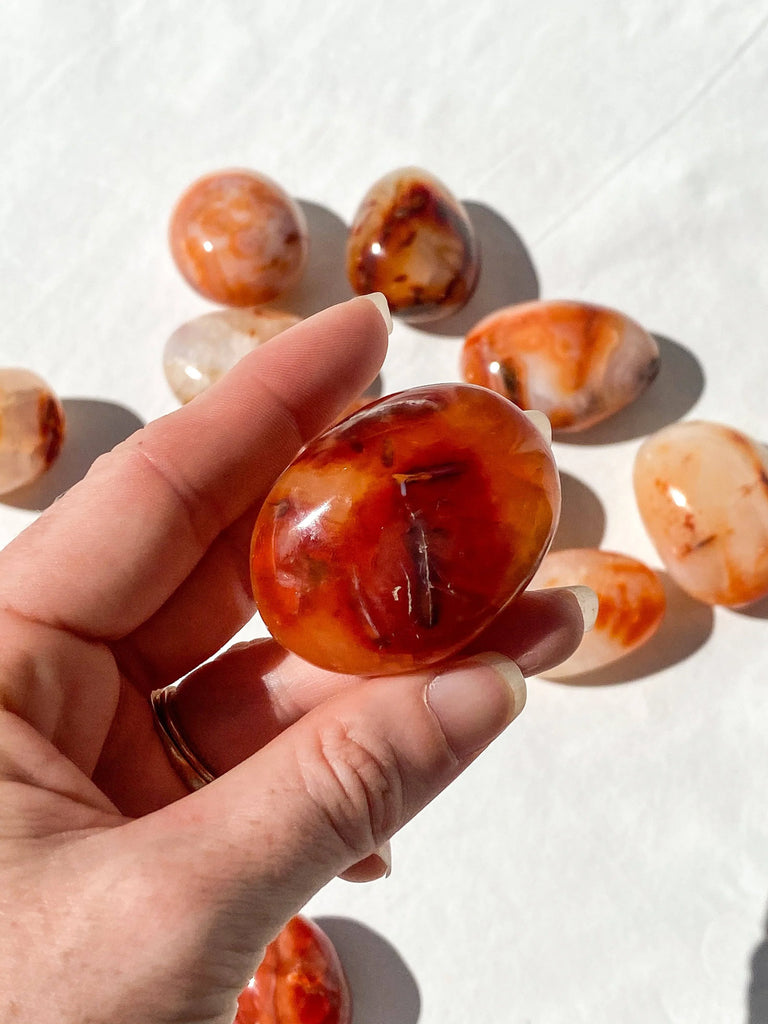 Carnelian Palm Stone | Small - Unearthed Crystals