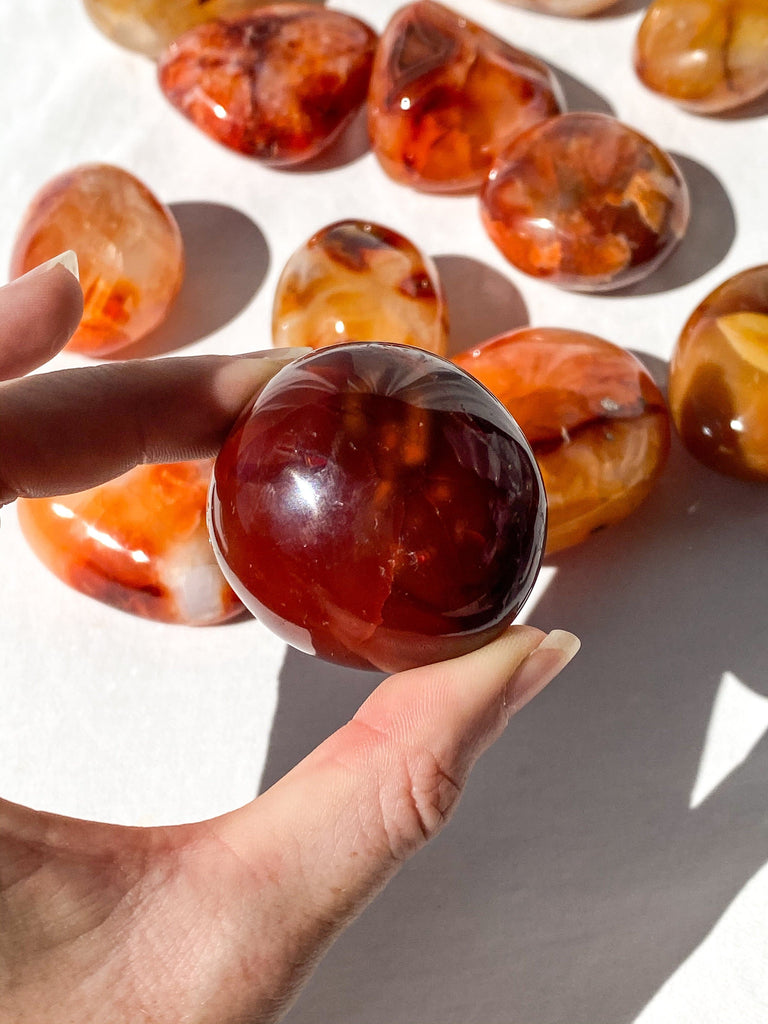Carnelian Palm Stone | Medium - Unearthed Crystals