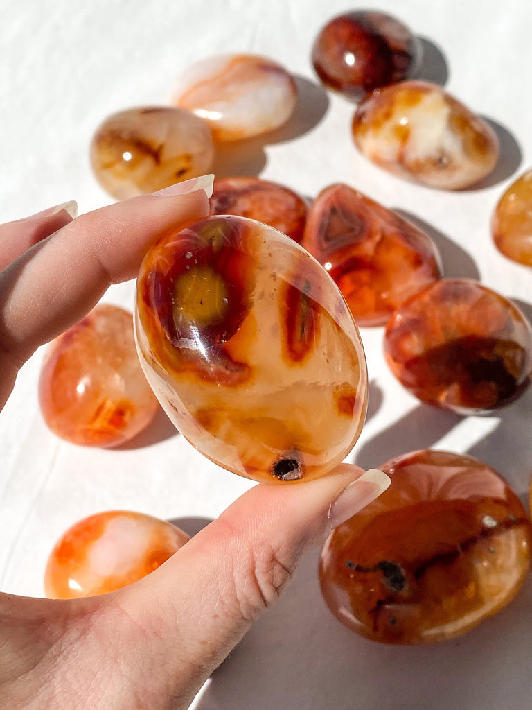 Carnelian Palm Stone | Medium - Unearthed Crystals