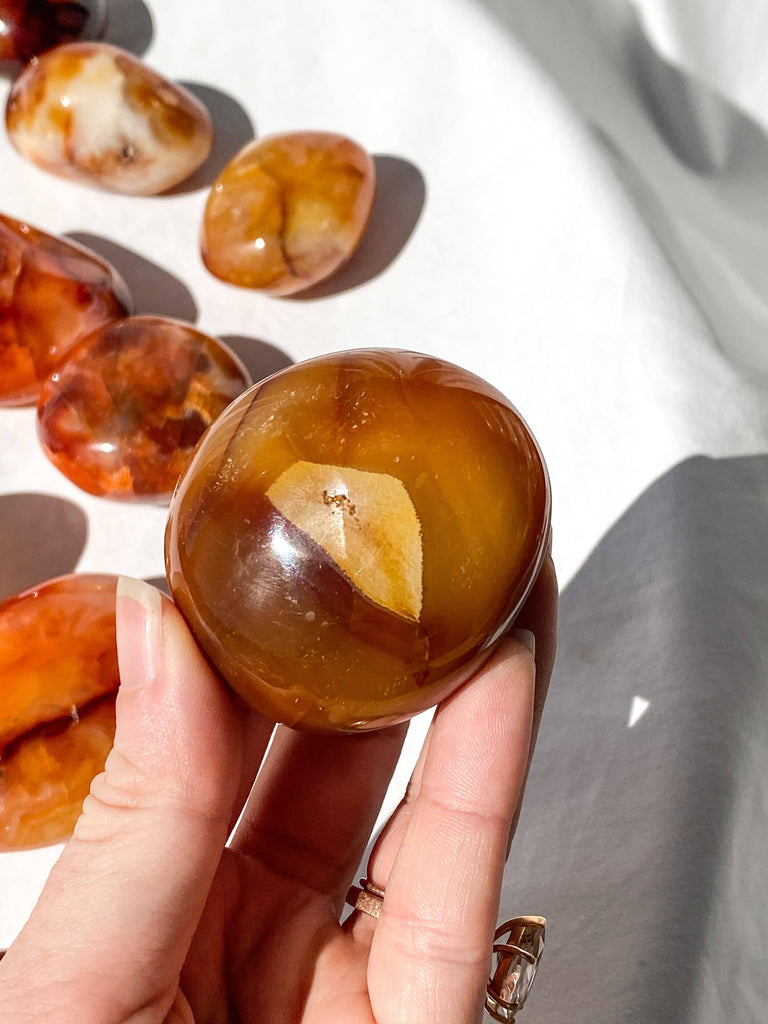 Carnelian Palm Stone | Medium - Unearthed Crystals