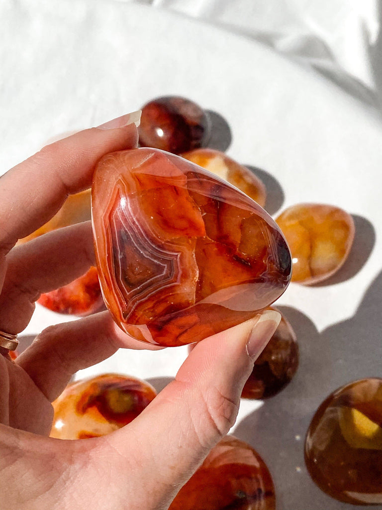 Carnelian Palm Stone | Medium - Unearthed Crystals