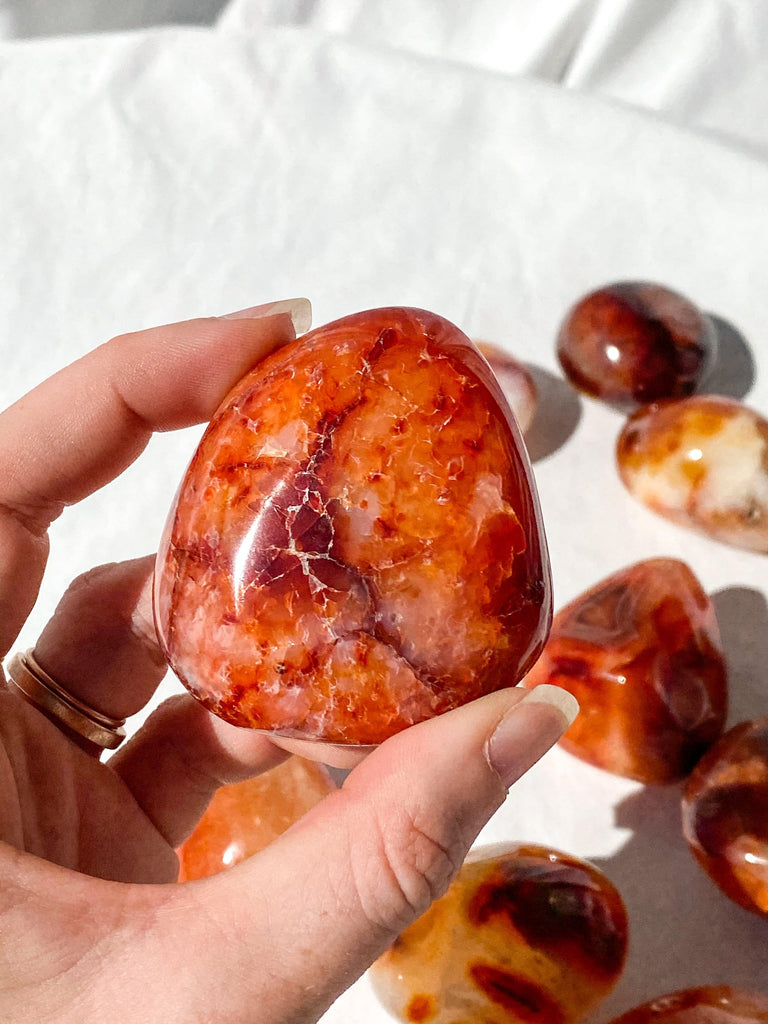 Carnelian Palm Stone | Medium - Unearthed Crystals