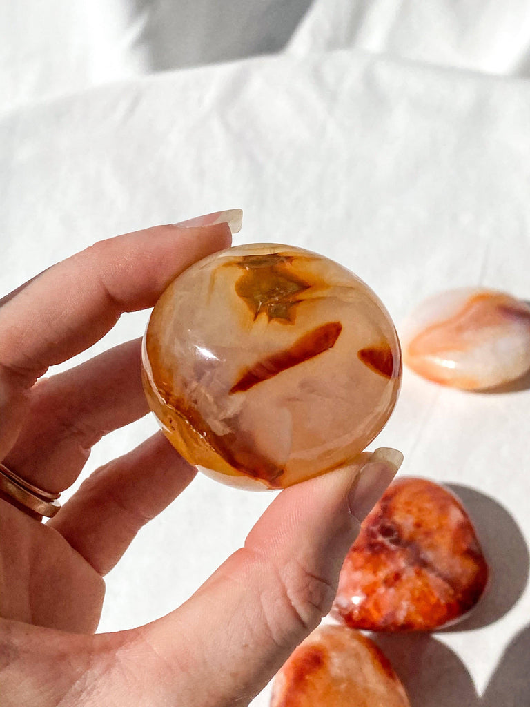 Carnelian Palm Stone | Medium - Unearthed Crystals