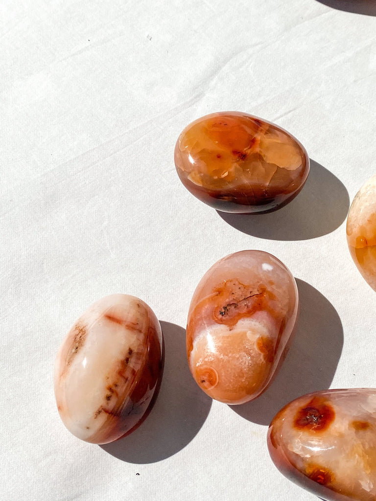 Carnelian Palm Stone | Large - Unearthed Crystals
