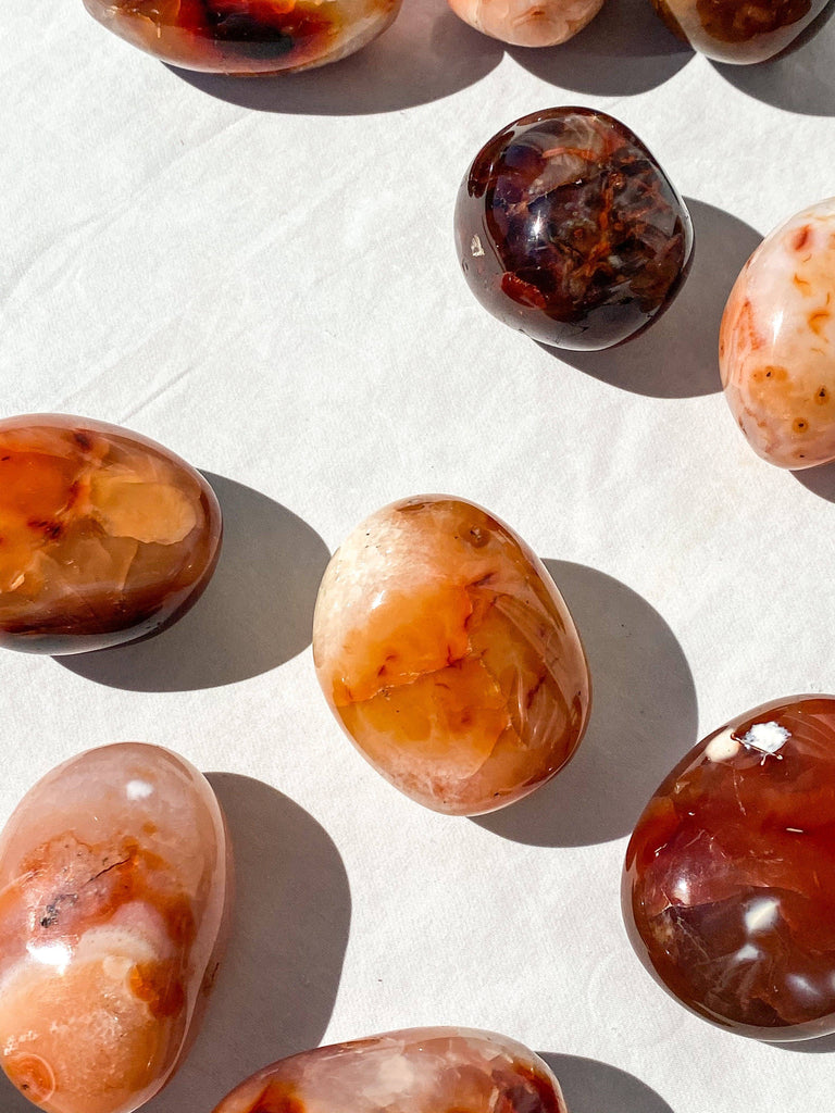 Carnelian Palm Stone | Large - Unearthed Crystals