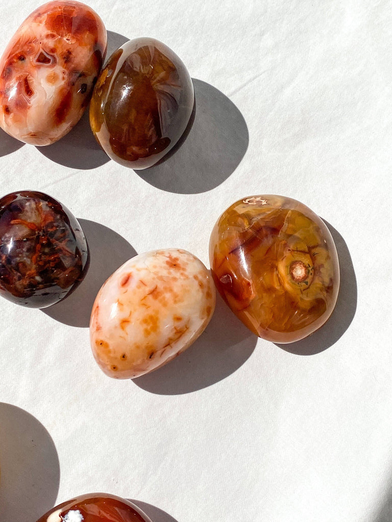 Carnelian Palm Stone | Large - Unearthed Crystals