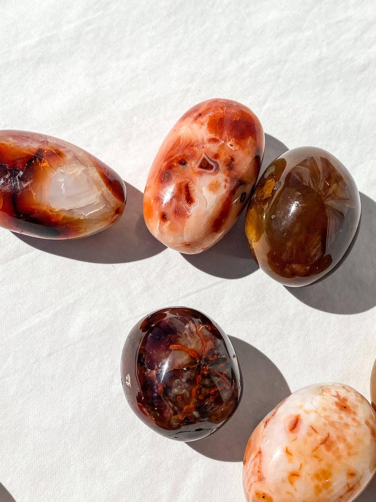 Carnelian Palm Stone | Large - Unearthed Crystals