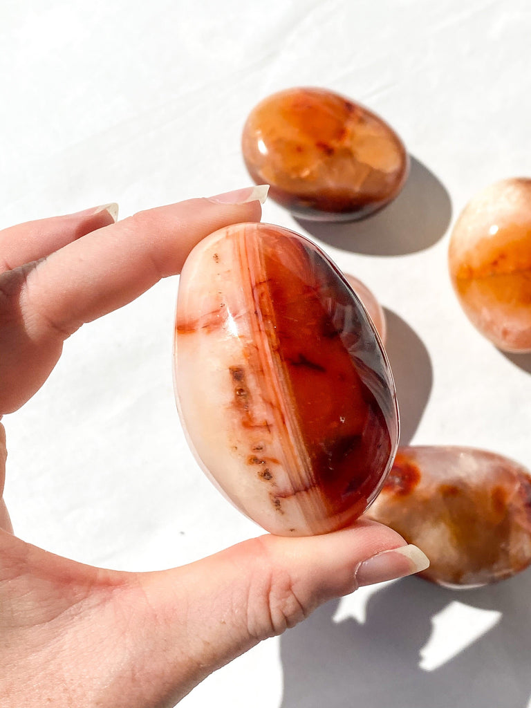 Carnelian Palm Stone | Large - Unearthed Crystals